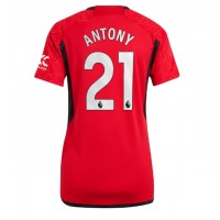 Fotbalové Dres Manchester United Antony #21 Dámské Domácí 2023-24 Krátký Rukáv